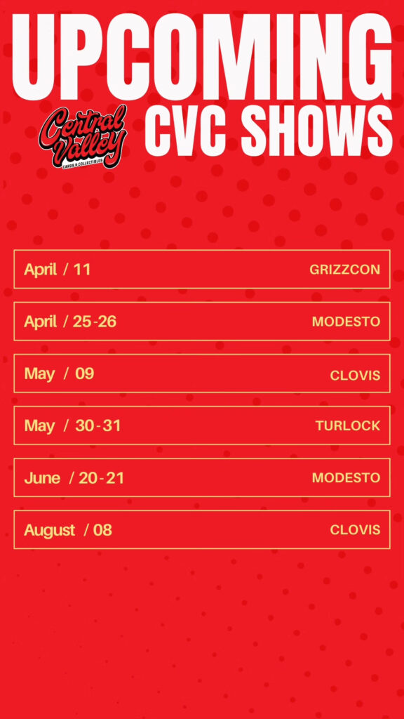 CVC Show event – buy sell trade sports cards Pokémon Fresno CA